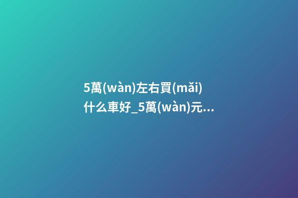 5萬(wàn)左右買(mǎi)什么車好_5萬(wàn)元左右性價(jià)比高的車