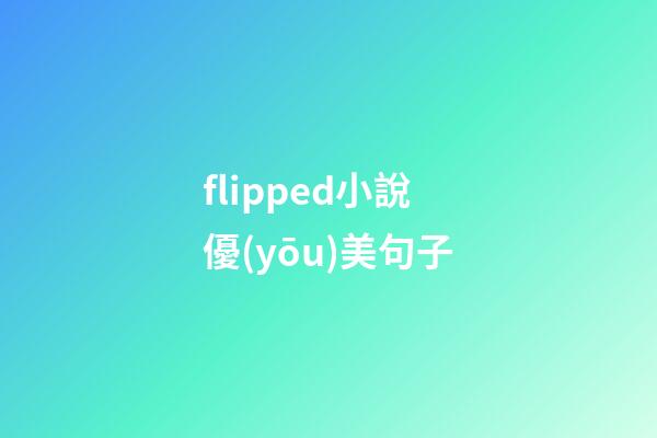 flipped小說優(yōu)美句子