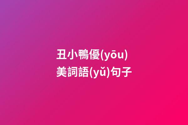 丑小鴨優(yōu)美詞語(yǔ)句子