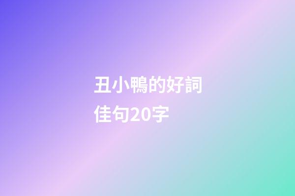 丑小鴨的好詞佳句20字