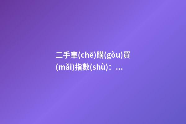 二手車(chē)購(gòu)買(mǎi)指數(shù)：奇瑞路虎攬勝極光