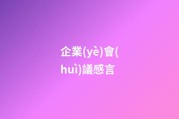 企業(yè)會(huì)議感言