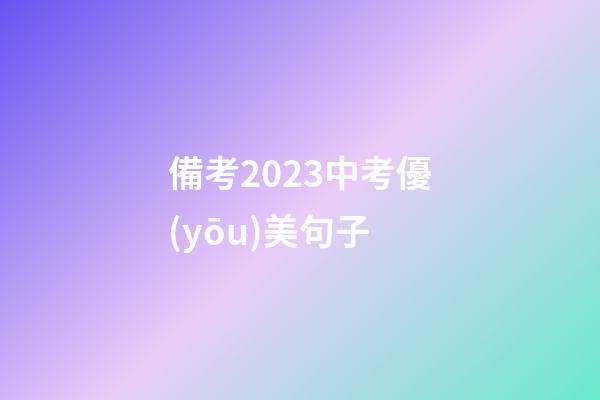 備考2023中考優(yōu)美句子