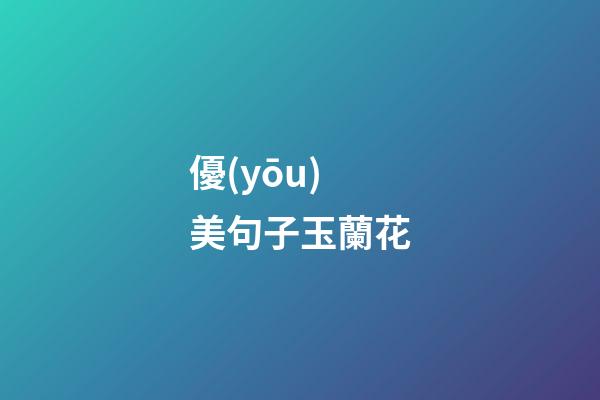 優(yōu)美句子玉蘭花