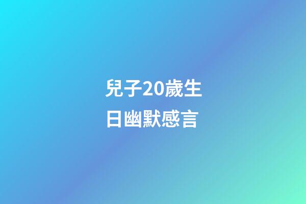 兒子20歲生日幽默感言