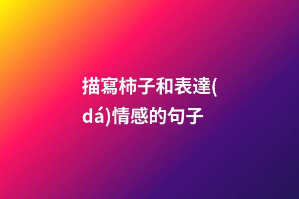 描寫柿子和表達(dá)情感的句子