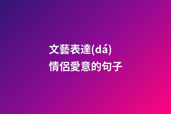 文藝表達(dá)情侶愛意的句子