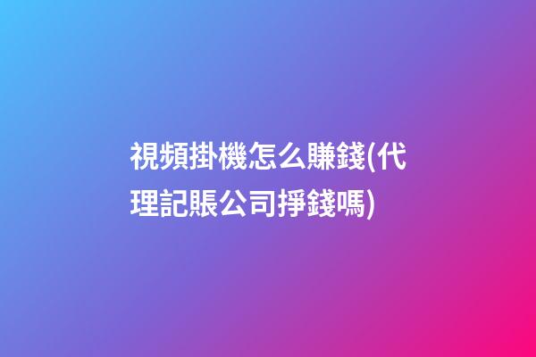 視頻掛機怎么賺錢(代理記賬公司掙錢嗎)