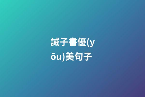 誡子書優(yōu)美句子