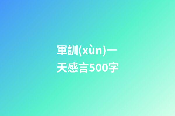 軍訓(xùn)一天感言500字