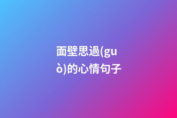 面壁思過(guò)的心情句子